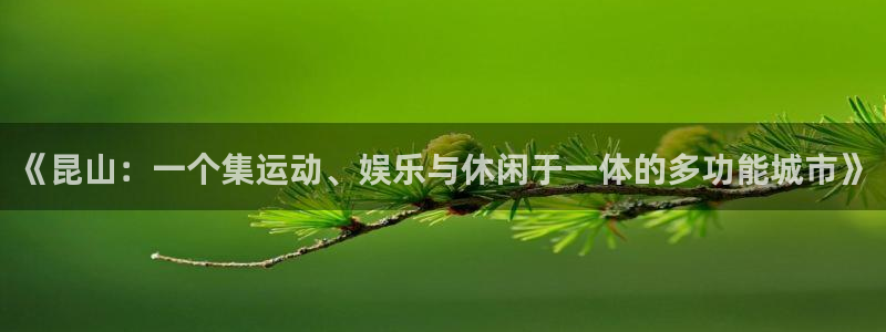 意昂4代理:《昆山:一个集运动、娱乐与休闲于一体的多功能城市